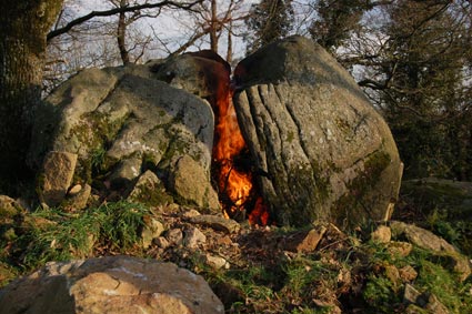 Roche en feu